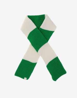 Vilnonis ilgas šalikas „Žaliai Balta Žiema“